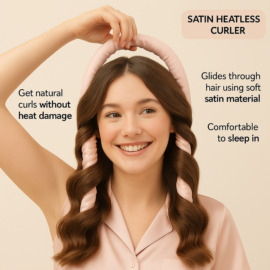 Satin Heatless Curling Rods